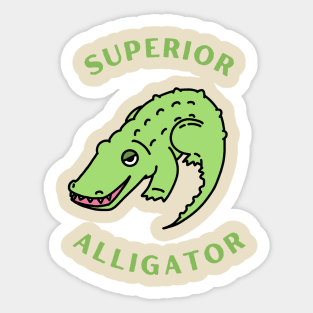 Superior Alligator cute Sticker